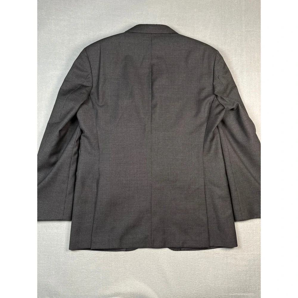 BOSS Hugo Boss The‎ James4 Charcoal Glen Plaid Wool Blend Suit Jacket Blazer 40R